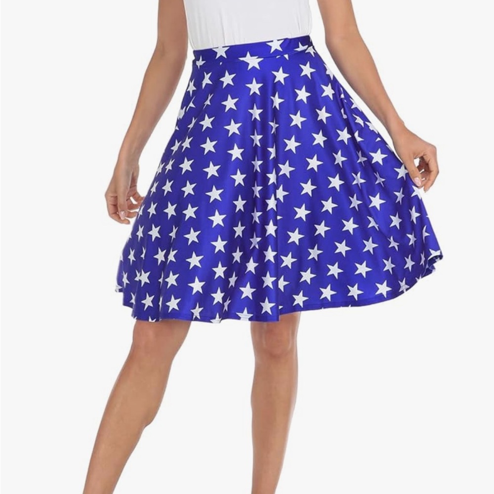 HDE XXL blue star skater skirt, worn once